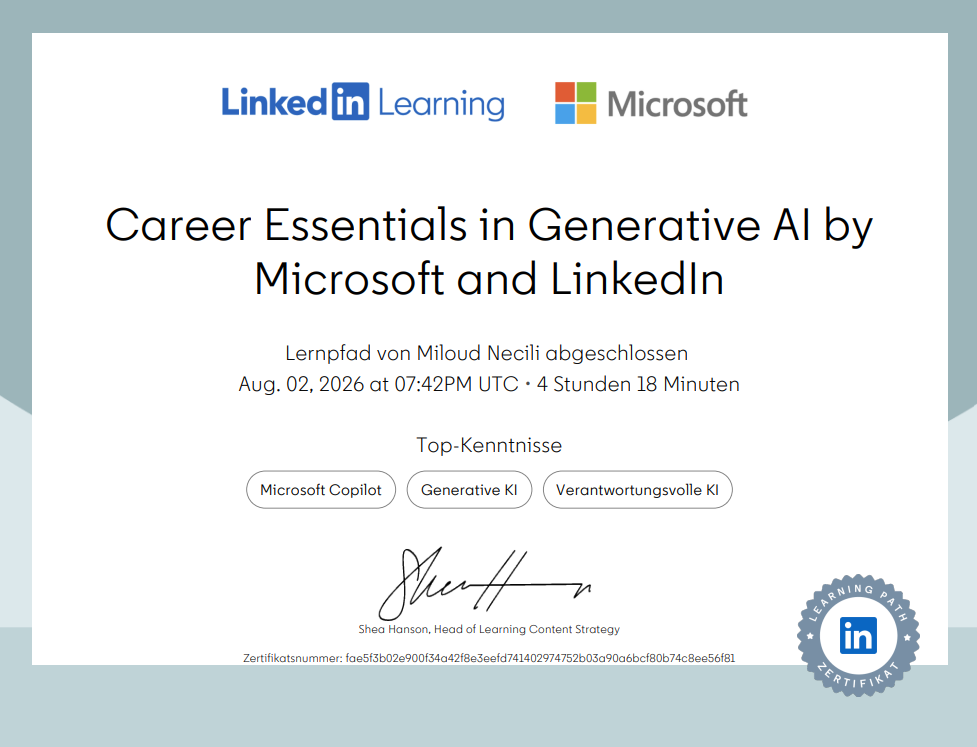 Career Essentials in Generative AI Zertifikat